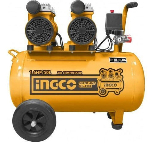 Compresor De Aire (libre De Aceite) 50lt 2x08hp Ingco