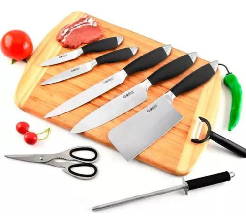 Juegos Cuchillos Cocina 9 Piezas Giratorio Acero Inoxidable Disponible
