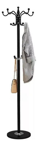 Perchero Metal Con Base Marmol Resitente Vertical Elegante