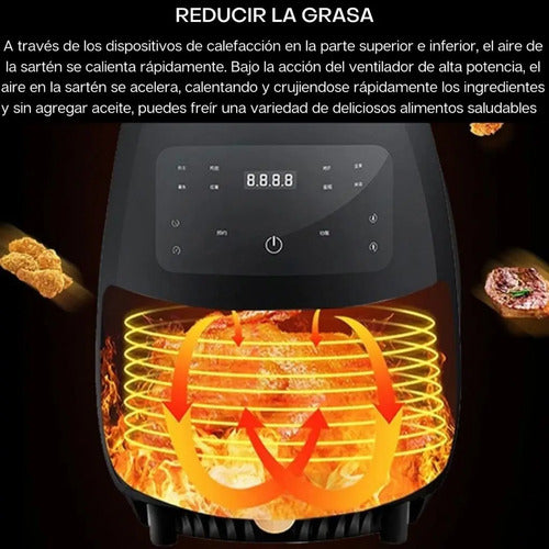 Freidora Sin Aceite 6lts Horno Multifuncion Tlogia Alemana