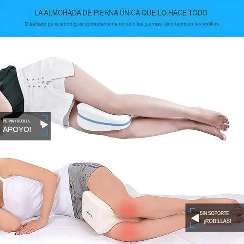 Almohada De Rodilla Pierna Ortopédica Cama Maternal Pillow® Color Blanco