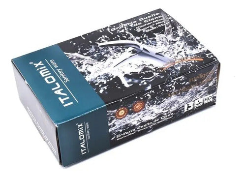Monocomando Lavatorio Pico Corto Italomix Lh-2327 Plateado Brillante
