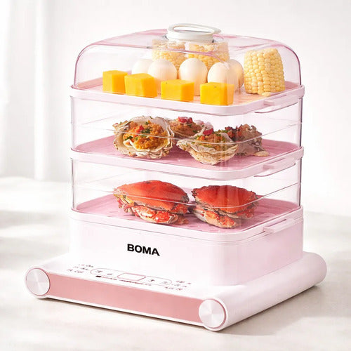 Vaporera Eléctrica Boma 3 Pisos Cocina Vapor