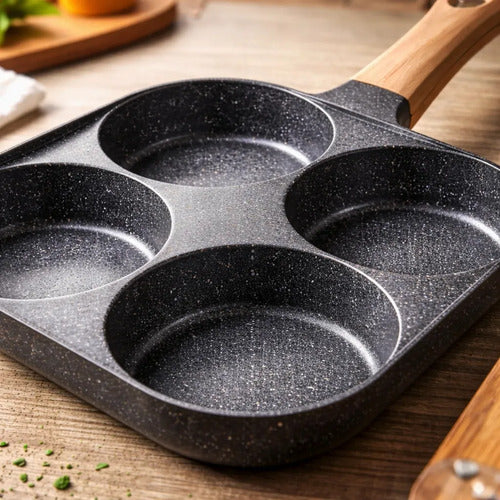 Sarten Antiadherente Desayunos Cocina Huevos Tortillas Gris