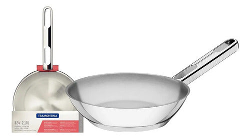 Sartén Acero Inoxidable Tramontina 28 Cm Plateado