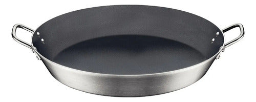 Paellera Tramontina Professional 45 Cm Color Plateado Gris