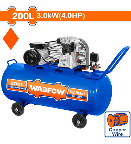 Compresor De Aire 200lt 4hp Wadfow