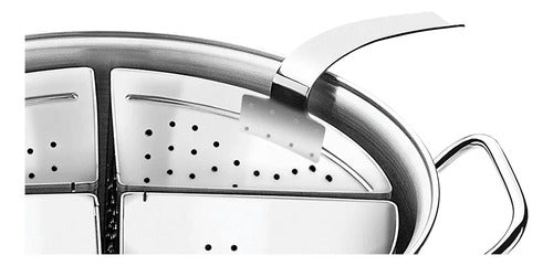 Olla Cozi-pasta Acero Inox. 4 Piezas Profesional Tramontina Gris