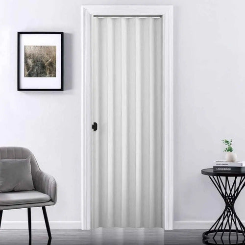 Puerta Plegable Pvc 90x210cm Color Blanco 90b Blanco