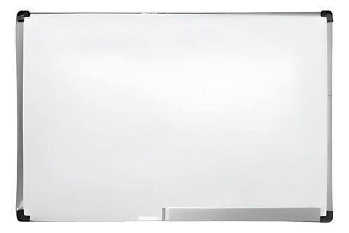 Pizarrón Pizarra Blanca Magnética Marco Metálico 60x90cm Blanco
