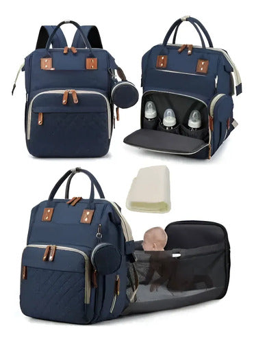 Mochila Maternal Convertible Con Cambiador Disponible Oxford