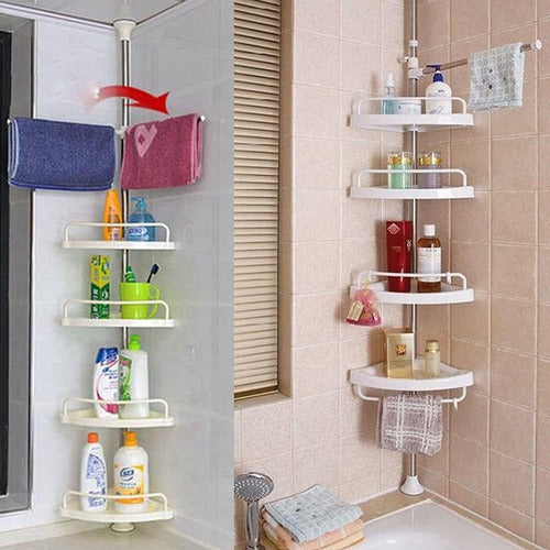 Esquinero Baño Ducha Organizador Estantería Regulable