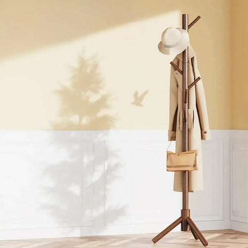 Perchero De Madera Arbol 8 Ganchos Disponible