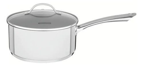 Batería De Cocina C/tapa De Vidrio 3pz. 16/20/24cm Plateado
