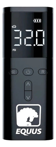 Compresor Inflador Portable Inalámbrico 60w 7.4v Equus Negro 50/60