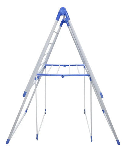 Tendedero Para Ropa De Pie Plegable Tender Acero Inoxidable Color Blanco