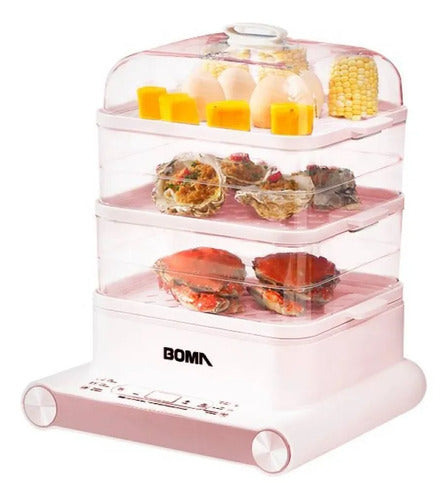 Vaporera Eléctrica Boma 3 Pisos Cocina Vapor