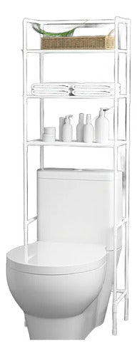 Mueble Organizador Water Inodoro De Metal Baño 3 Estantes