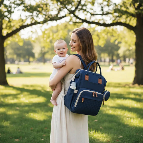 Mochila Maternal Convertible Con Cambiador Disponible Oxford