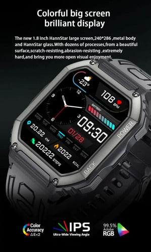 Relojes Inteligentes Smartwach Deporte 50 Sport Negro Deportivo Gris