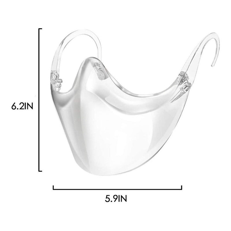 Tapabocas Transparente Rigido Antiempañante