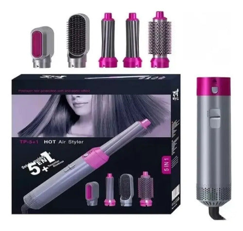 Cepillo Secador Rizador De Pelo En Cerámica 5 En 1 1200w