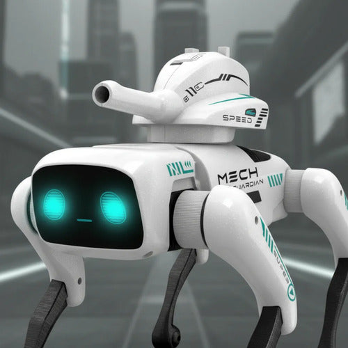 Perro Robot Inteligente Luz Interactivo Control Remoto Niños Perro Blanco