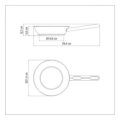 Sarten Tramontina Allegra 20cm Acero Inox 62666/200 Plateado