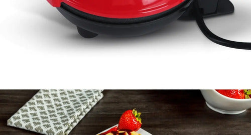 Mini Wafflera Eléctrica Antiadherente Portatil Redonda Verde