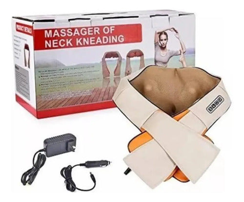 Masajeador Cuello Espalda Hombro Cintura Electrico Con Calor Blanco
