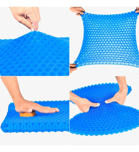 Cojin De Gel Almohadon Vicoelsatico Premium Funda De Relgao Celeste