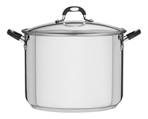 Olla Alta Solar Silicone Tramontina 30 Cm Acero 15,40 Lts Color Gris