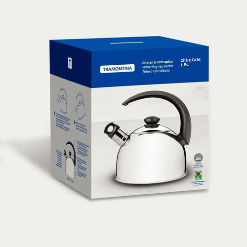 Caldera Con Silbato Tramontina Inox Apito De 3 Litros