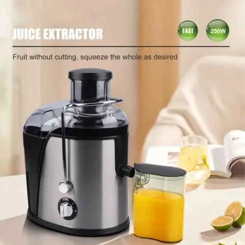 Juguera Extractor De Jugo Natural Acero Inoxidable Negro