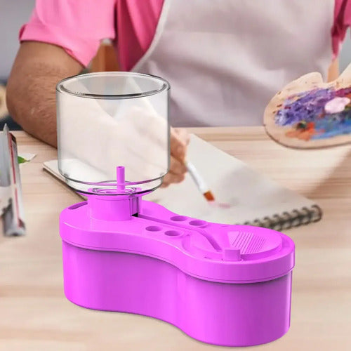 Limpiador De Pinceles Y Brochas Con Dispensador De Agua