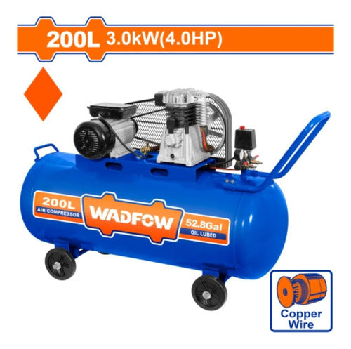 Compresor 200lt 3hp Wadfow Wap4r22