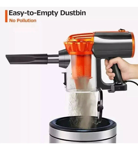 Aspiradora Vertical De Mano Muy Potente Gran Capacidad Naranja