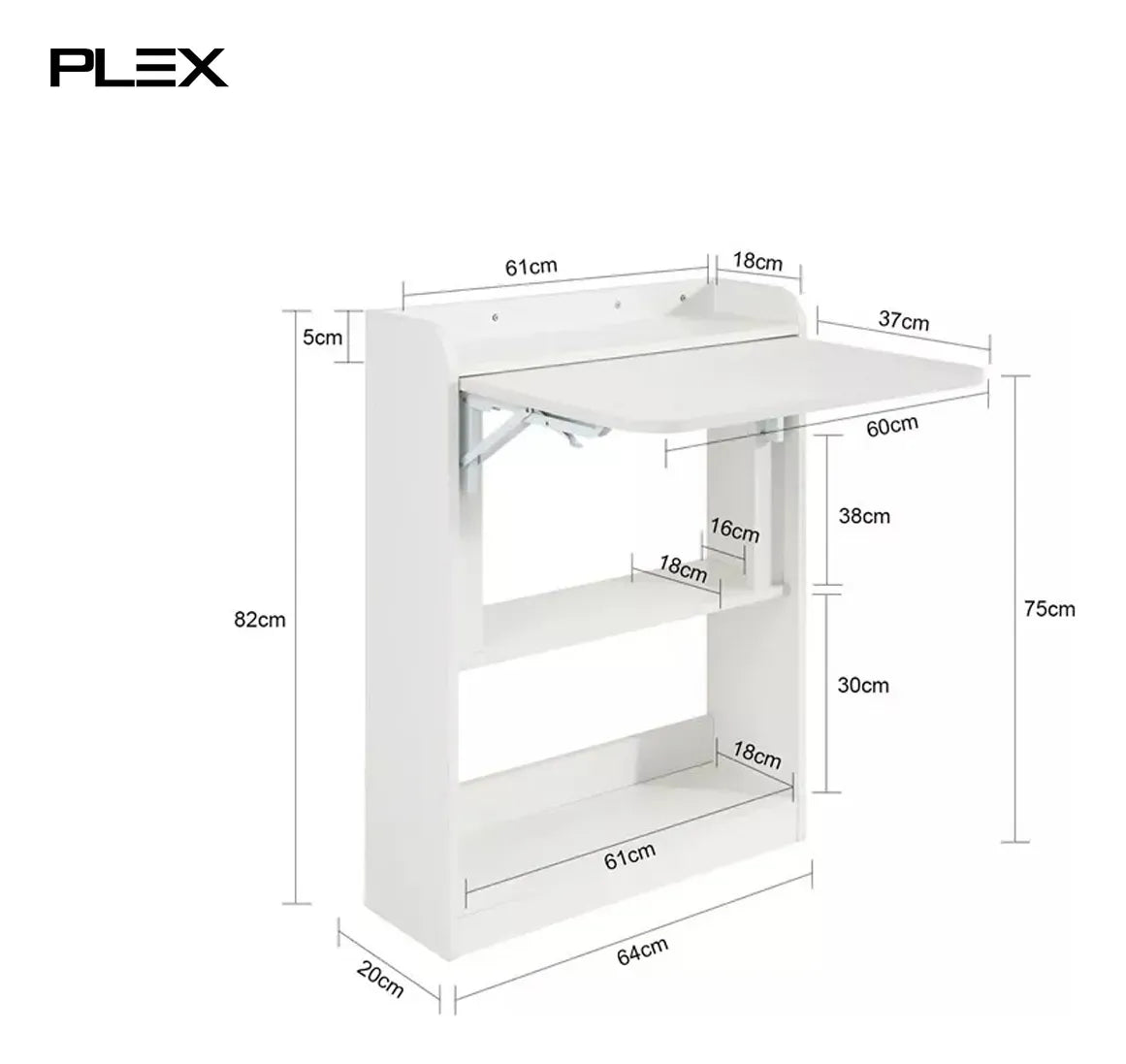 Mesa Para Computadora Escritorio De Pared Plegable Multiuso