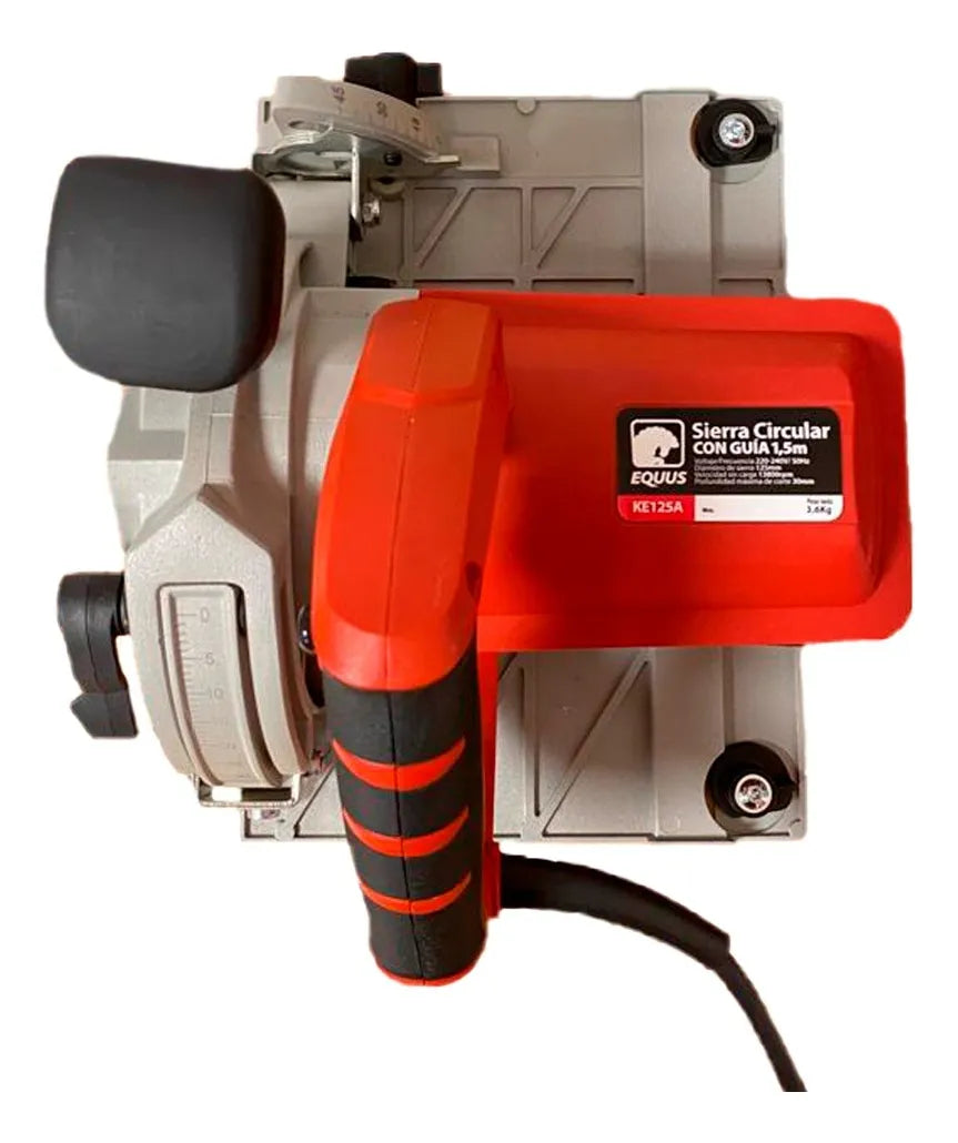 Sierra Circular Con Guia Equus 1,5m 1400w Con Bolso Rojo