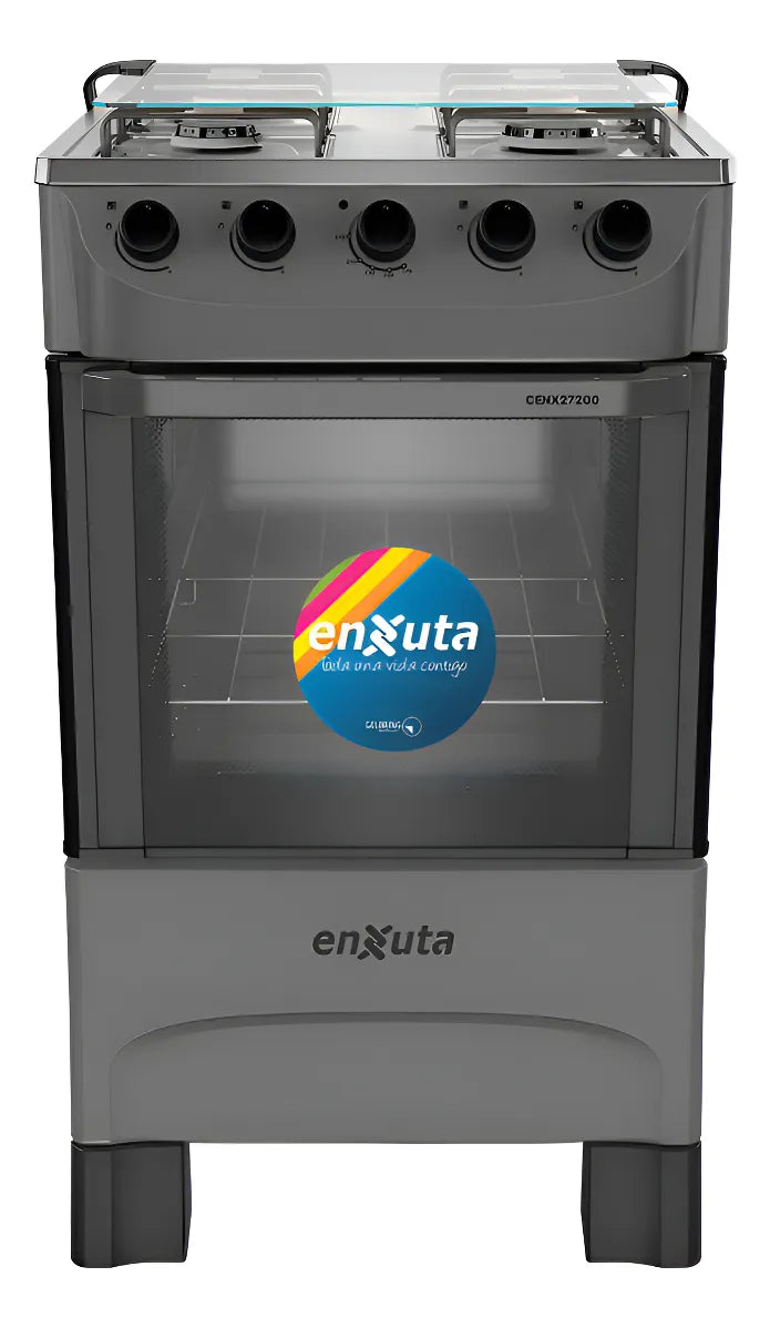 Cocina Supergas 4 Hornallas Titanio Con Termocupla - Enxuta - Gris