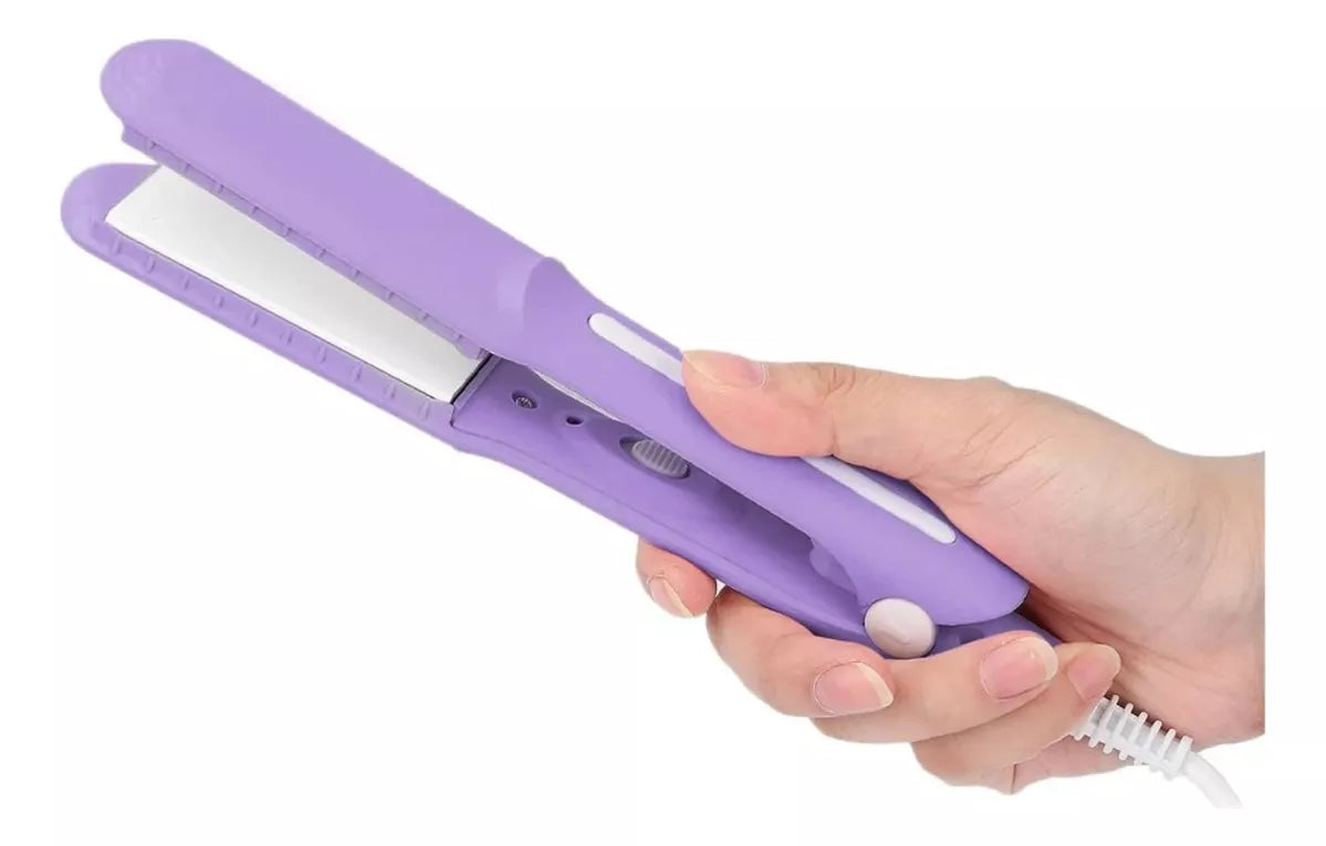 Planchita Para Cabello Plancha Pelo Mujer Alisadora Violeta