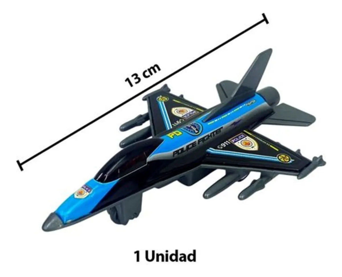 Avion Metal Juguete Colección C/u-13x9cm- Colores Surtidos