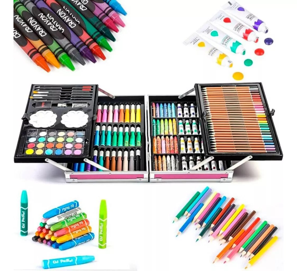 Set Valija Celeste Met lica Arte Escolar Did ctico 145 Pcs