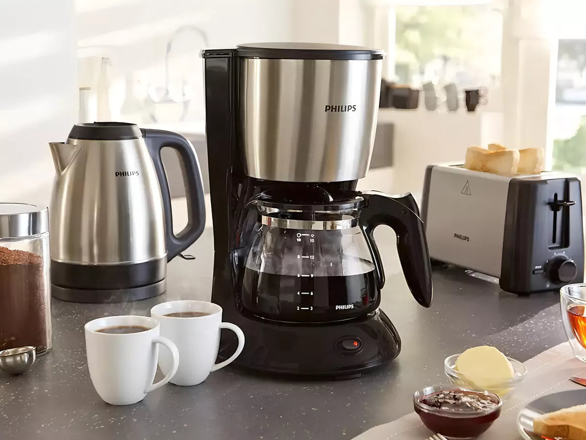 Cafetera De Filtro Philips Hd7462/20 1,2 Lts Color Black/met