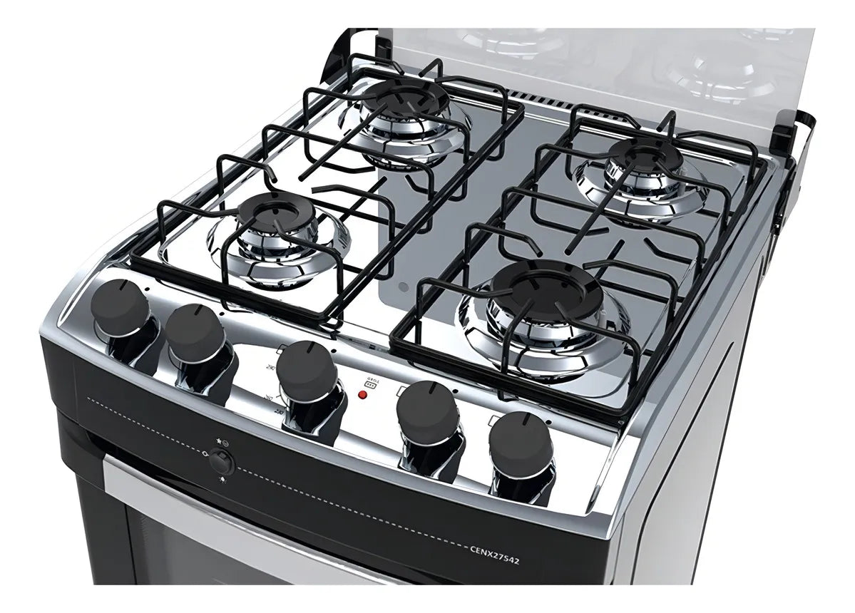 Cocina Enxuta Cenx27542ng A Gas Con Grill Negra