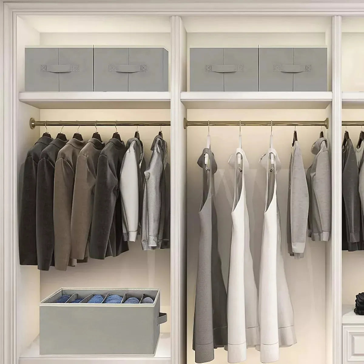 Caja Organizadora Ropa 9 Espacios Plegable Apilable Armario
