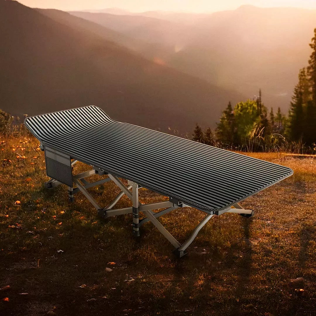 Catre Cama Plegable Met lico Con Bolso P/ Camping