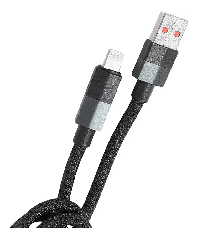 Cable Trenzado Treqa De Carga Celular 1 Metro Usb Lightning