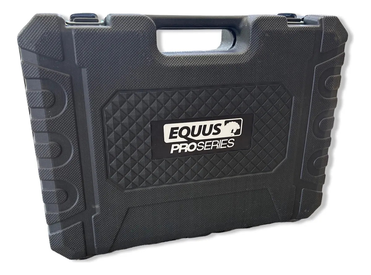 Taladro Equus Pro Series Motor S/ Carbones Con 1 Bateria Rojo