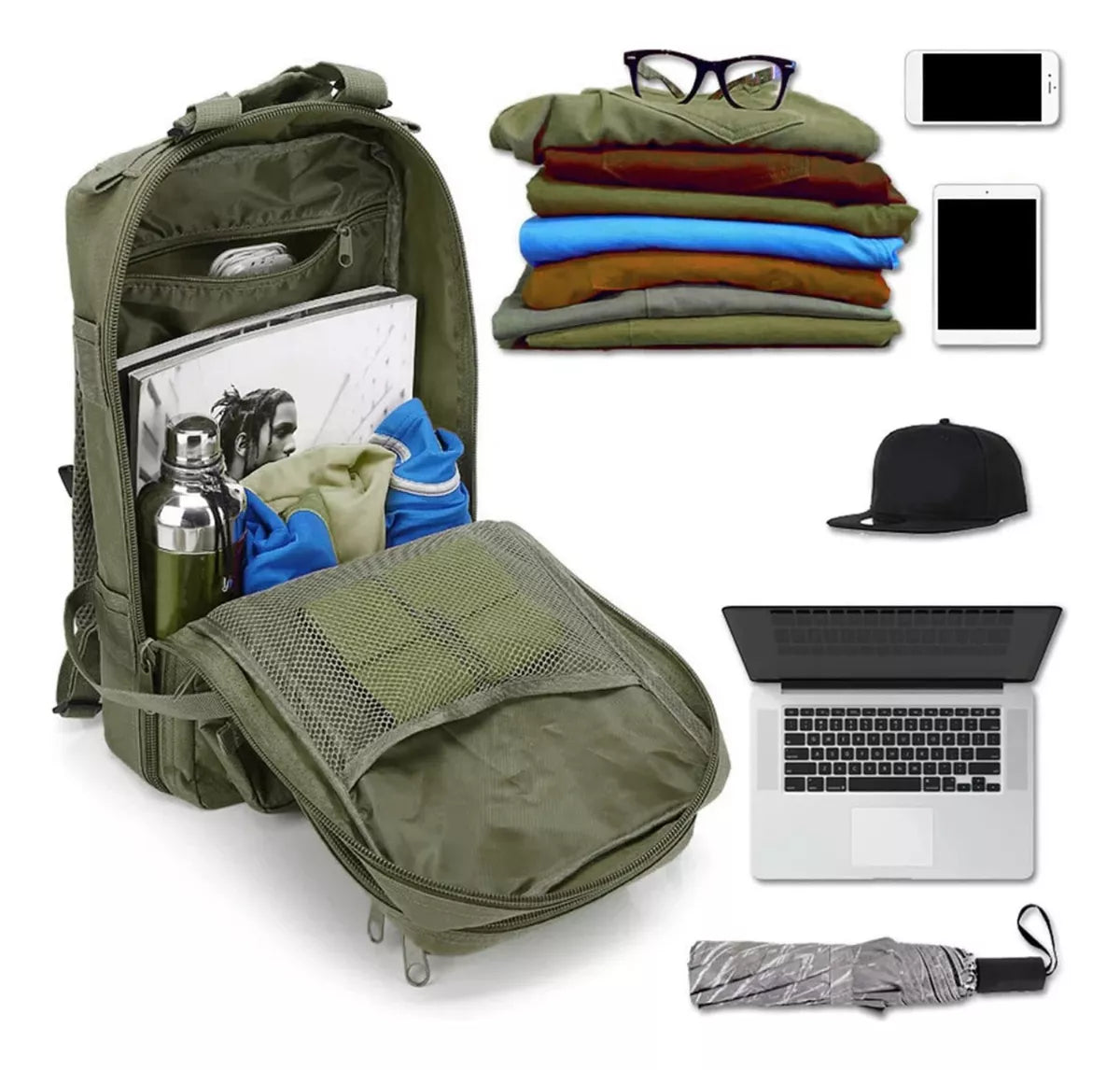 Mochila Camping T ctica Militar Impermeable 30 L Acampar